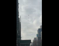 Helicopters fly over NYC 