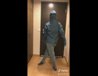 Guy tiktok turns into bold and brash squidward art painting