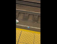 Collab Subway Creatures - Rats with Krispy Kreme donuts on train tracks