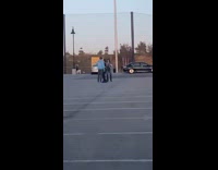 Couple flirt parking lot blue jacket part 2