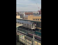 Guy ride outside hang at back of train