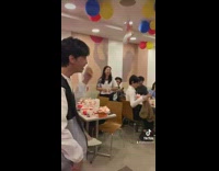 Jollibee Mascot Giggles as Teen Dances to it