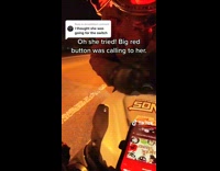 Collab ClipsIG - Man Stops Ladys Hand Reach for Red Button Big Bike