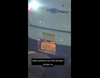 Student Driver sticker on NYPD car bumper