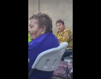 Old woman throw ball to another woman prank