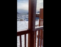 Collab Clips MPUGC - Man shows snow at monument valley 