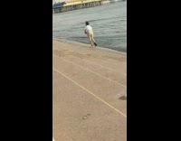 Girl phone falls out into water fail