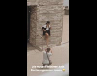 Black heels girl metal railing sunglasses pt. 2