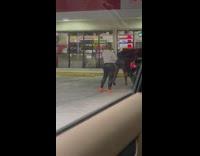 Woman net dress twerk dance beside car