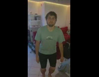 Friend of Filmer demonstrated how to sit to pet dog