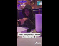 Girlfriend wants to sit next to boyfriend