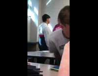 Guy girl fight in classroom 