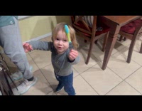 Dad ask little boy to show fork 