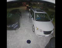 Plate sliding down driveway ring camera 