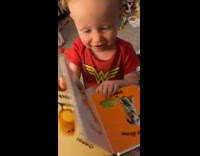 Baby girl pronounces fox like fuck book 