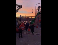 DJ plays music people partying at street