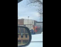 Girl asks boyfriend why he doesnt love her like couple in parking lot 