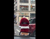 Collab winy - Bald Santa goes out from the car