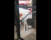 Yellow shirt girl squats white canopy pt. 2 
