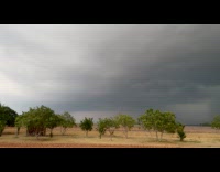 Gray rain clouds on sky farm weather