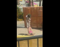 Woman one piece bikini lie down in front of photographer