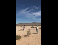 Seven Magic Mountains tourist photo shoot desert