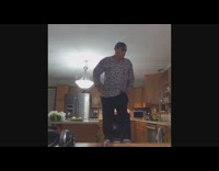 Collab allfails - man in grey white shirt falls off chair