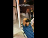 Clown kiss man not cheering on party