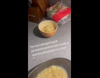 Bowl of noodles move alone at counter