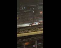 Car stuck on road pushed by guys part 2