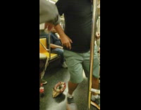 Green shirt guy plays drums people dance 