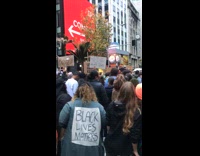 Peaceful protest in Auckland New Zealand street