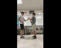 2 guys show long handshake 
