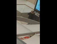 Man black leather jacket tiktok dance airport