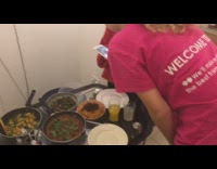 Two women phone films food house music