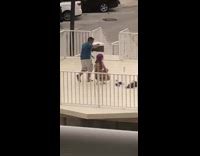 Blue shirt guy leopard print bodysuit girl 