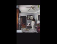 Woman freaks out trying to catch bird when it attacks