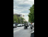 Collab winy - Man push refrigerator on the street nyc