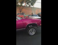 Collab BitchMP - Pink low rider car with small green lowrider on hood