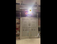 Nail salon forgot to lock and close up shop girl walks in 