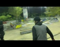 Men Practice to Mosh in Skate Park