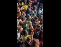 Elf enjoys at The Blood Brothers concert