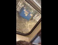 FIlmer inside train shows flooded subway station part 2