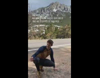 Guy sit selfie lost car mountain hike