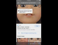 White sweater guy american girl doll teeth 