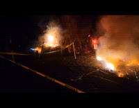Firecrackers and torch used at bonfire tower