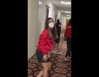 Collab BitchMP - Girl heart hands on door and it opens 