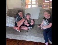 Parents surprise little boy with puppy dog 