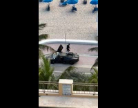 Man run and exercises on car roof Part 1