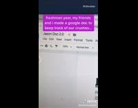 KaleSaladIG - Girls make Google doc of crushes in high school